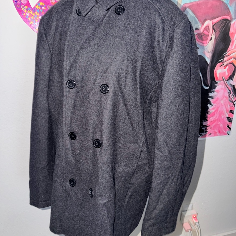 Structure Men's Charcoal Pea Coat